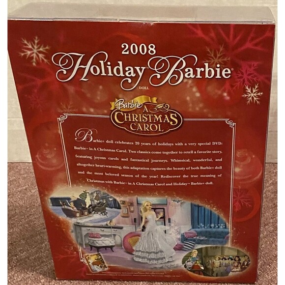 2008 Holiday Barbie - 20th Anniversary Special Edition NIB White Silver Dress - Picture 6 of 10